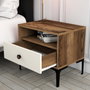 Hanah Home Lizbon 533 Mesilla de Noche Nogal y Crema